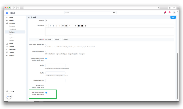 Options for characteristics from vendors, image , 3 image